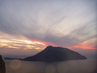 Couché de soleil sur Telendos