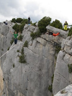 Highline et base jump