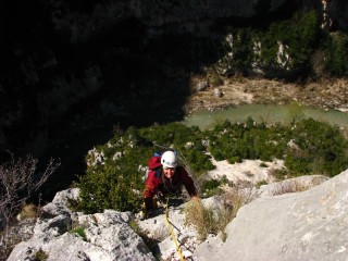 Kati dans l'arête du belvédère